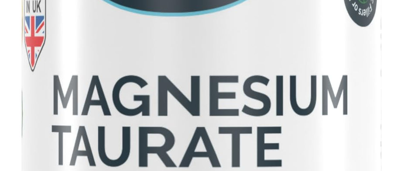 Natural Magnesium Taurate 500mg, Premium Quality, 100 Vegan Capsules