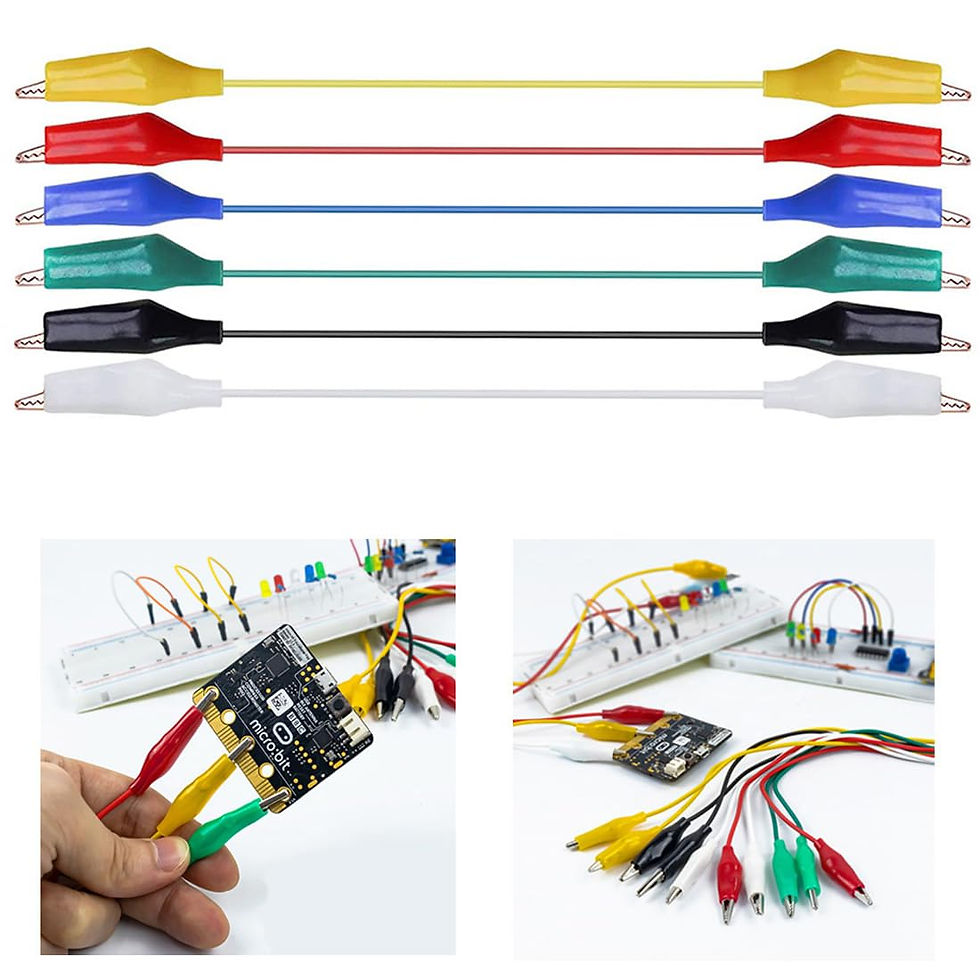 Thumbnail: 6 Pcs Alligator Clips with Wires, Electrical Testing Clips, Multi-Color