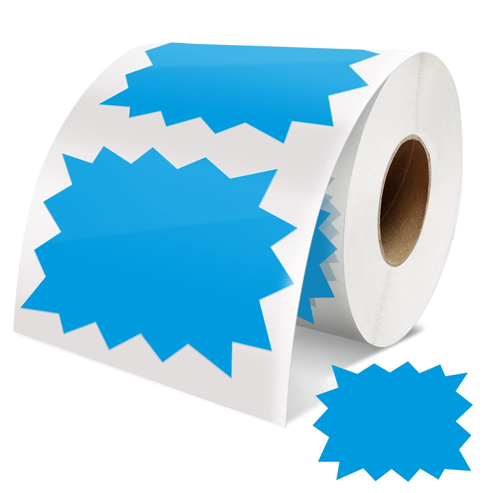 Price Stickers x Self-Adhesive Sale Sticker Starburst Tags 4 3 Blue Waterproof