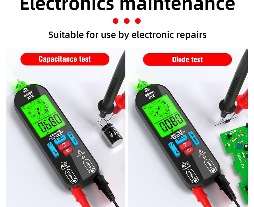 Thumbnail: JASLEEN A1X Rechargeable Multimeter for Voltage, Resistance, Continuity
