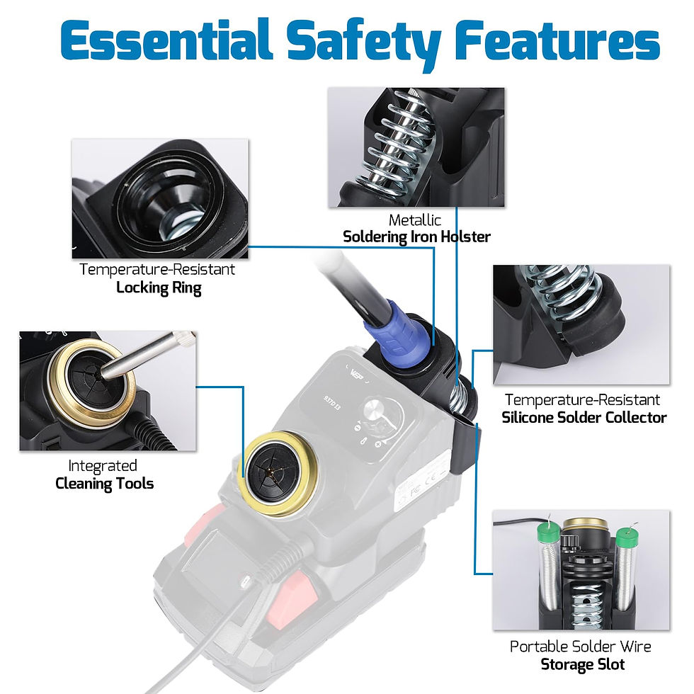 Thumbnail: WEP Cordless Iron Kit with Battery, 937D-I 3 Soldering Iron Holder, Display,