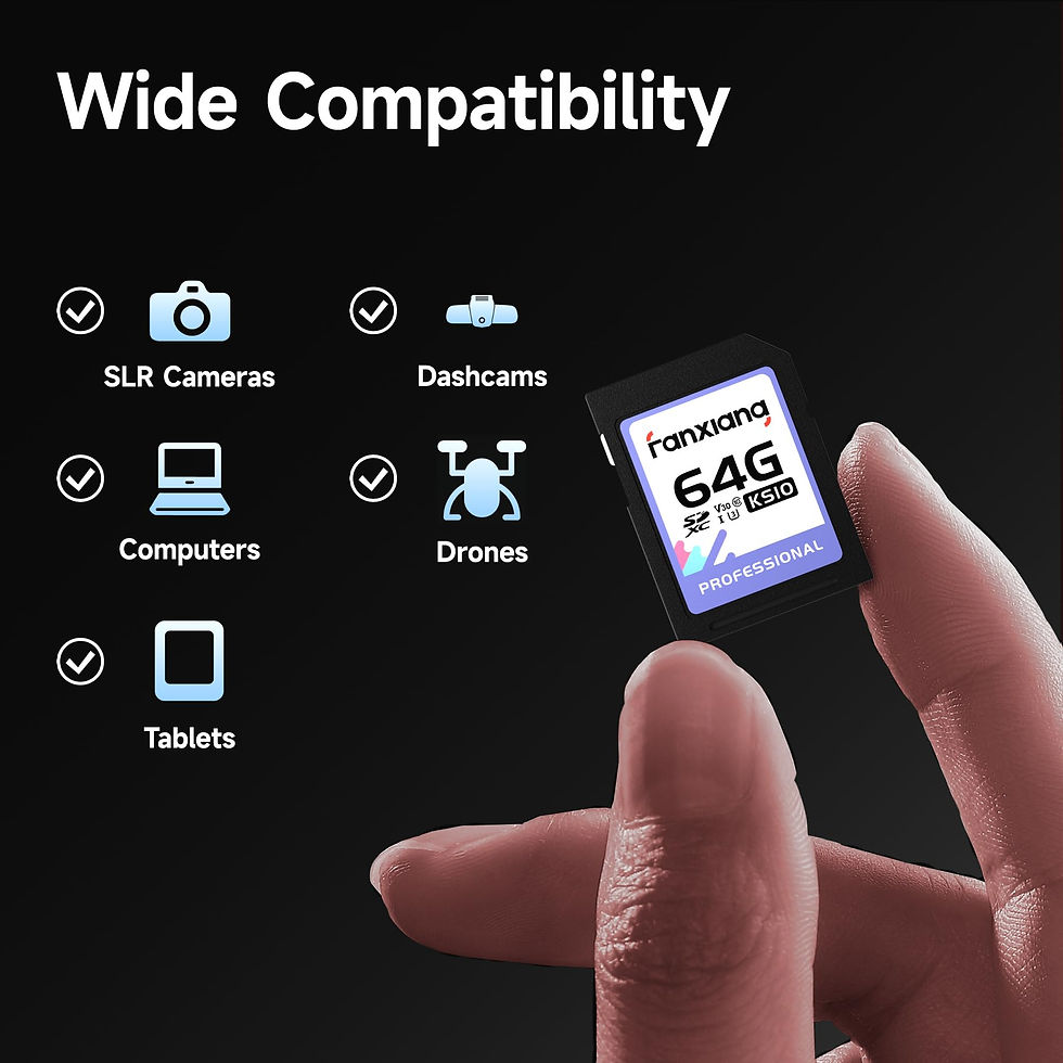Thumbnail: fanxiang 64GB SDXC Memory Card UHS-I C10 U3 V30 Full-HD & 4K Video