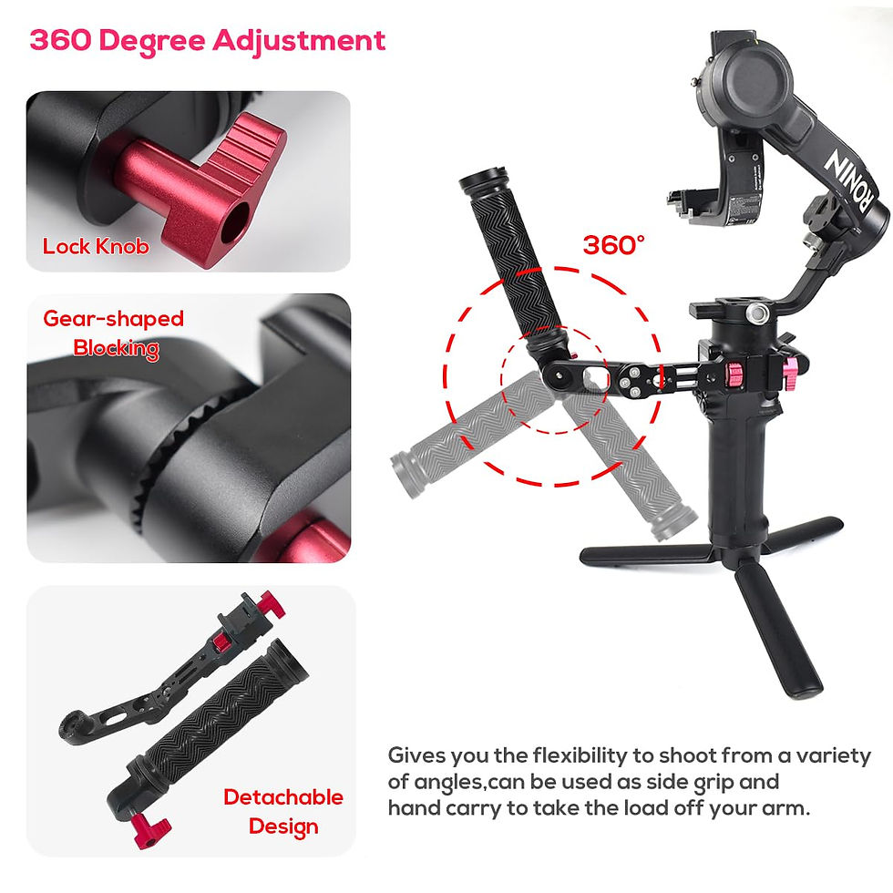 Thumbnail: Briefcase Sling Handgrip for DJI Ronin RS3 Mini/RS2/RSC2, Adjustable Grip