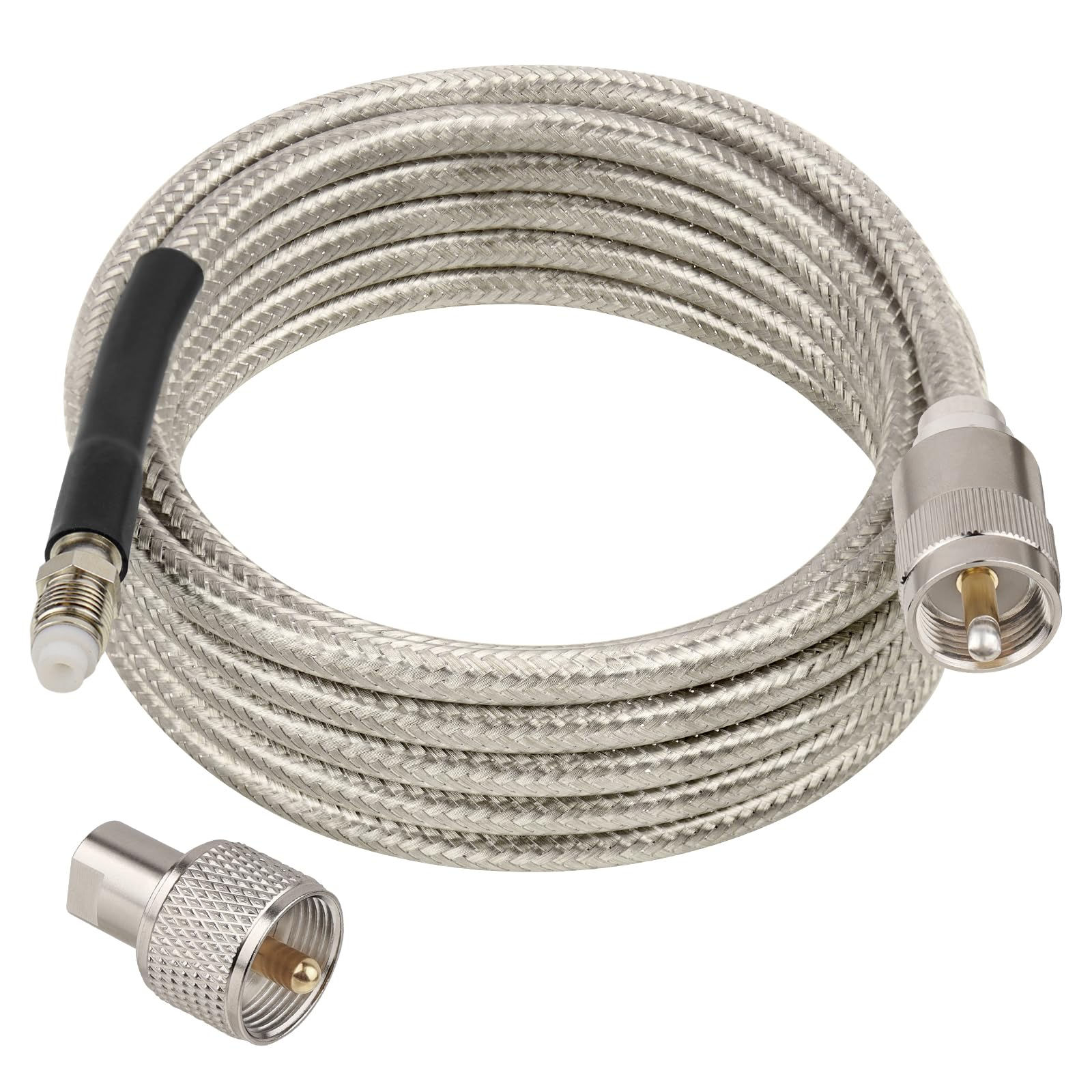 CB Coax Cable to UHF with 10FT, RG8X FME Adapter, Low Loss RF Coaxial Cable