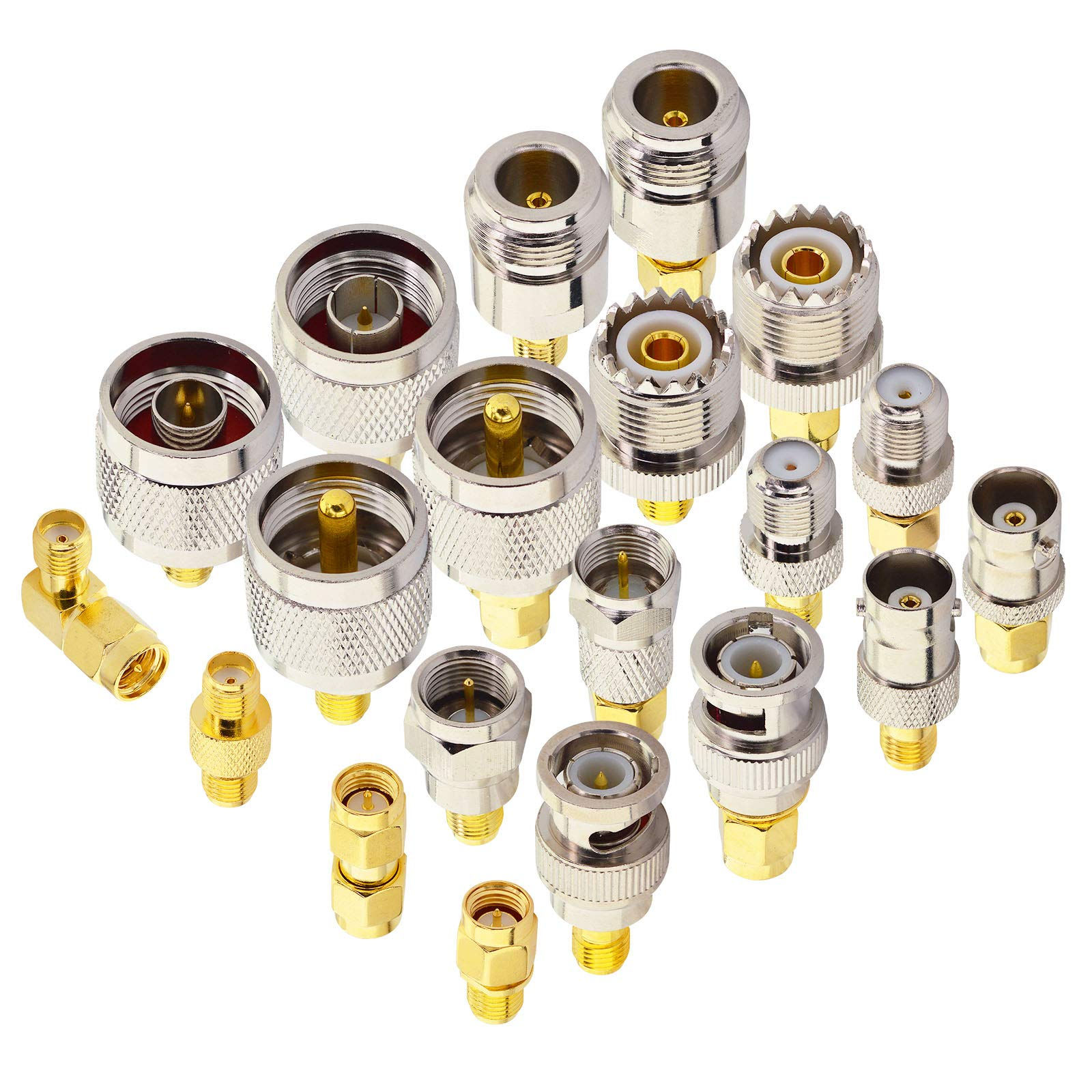 onelinkmore Adapter Kit – Universal to UHF 20-Type SMA N, BNC, F & RF Connector