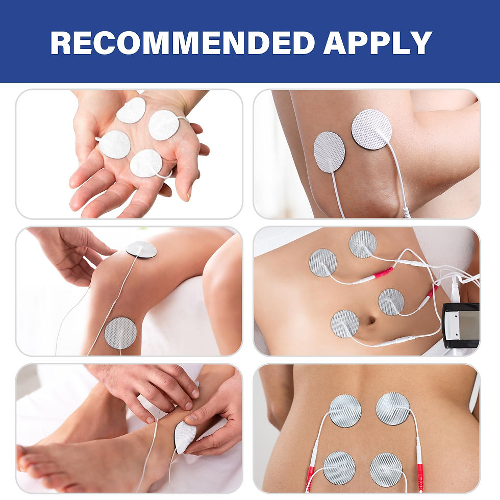 Thumbnail: LotFancy TENS Unit Electrode Pads, Round Electrodes 40PCS 1.25" EMS Pads,
