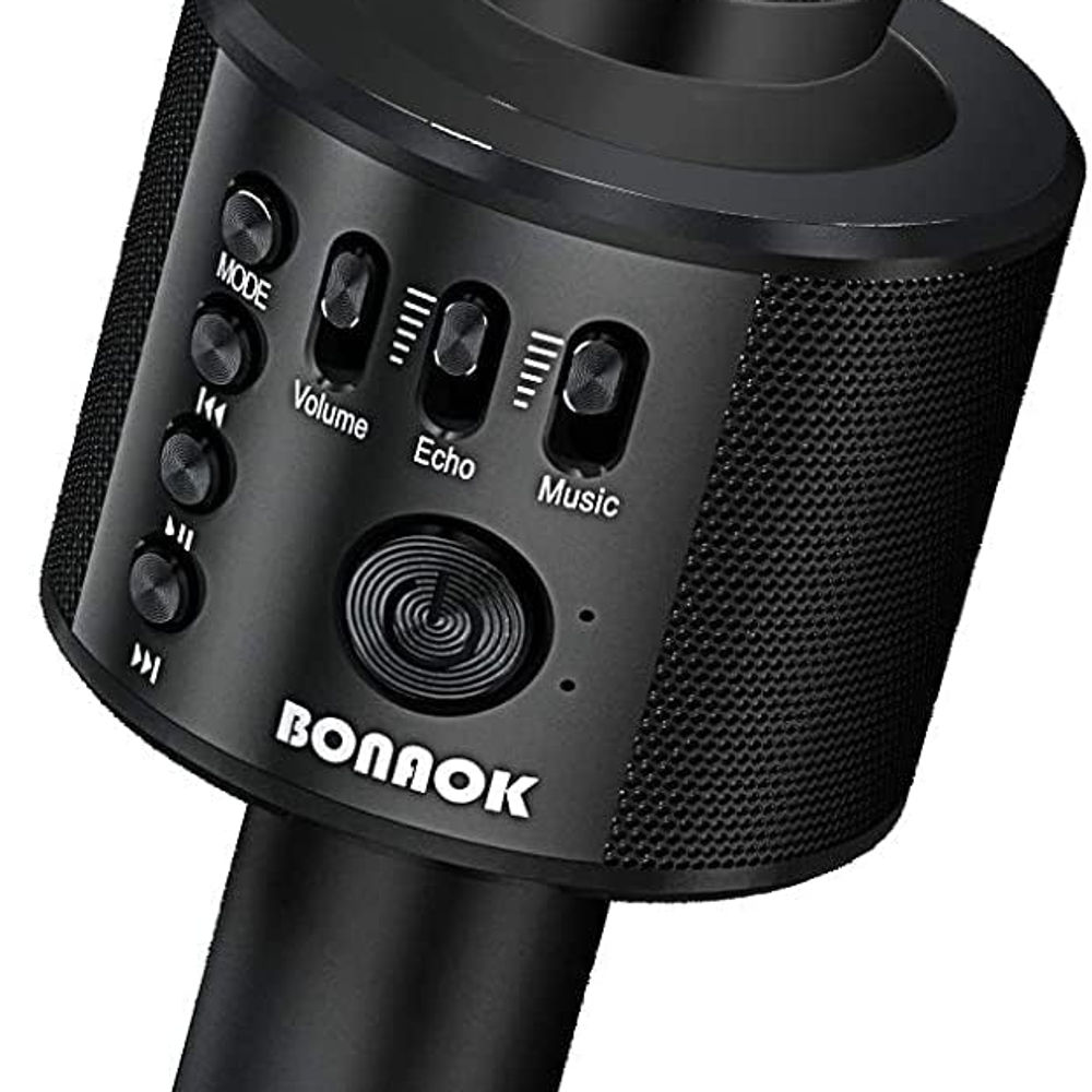 BONAOK Wireless Karaoke Portable Handheld Speaker Microphone,3-in-1 Mic Machine