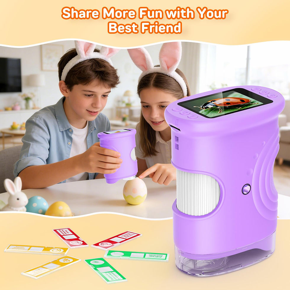 Thumbnail: 1000X Handheld for Kids with IPS Screen, Digital Microscope 2.0" Easter
