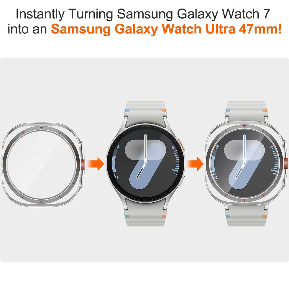 Thumbnail: Samsung Galaxy Watch 7 44mm Hard Case with Tempered Screen, 2-Pack, Black