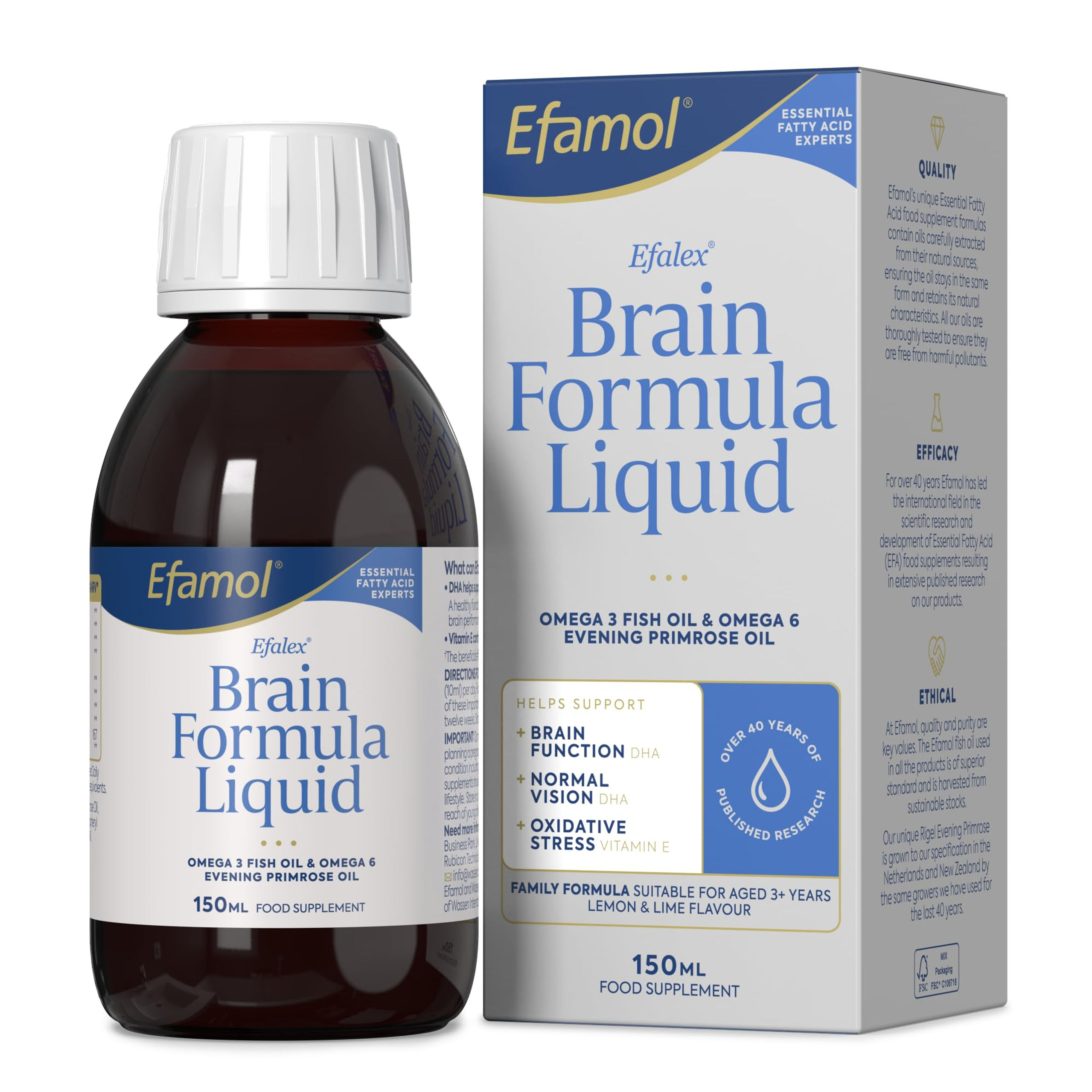 Efamol Efalex Brain Formula Liquid, 150ml, Omega 3 DHA & EPA