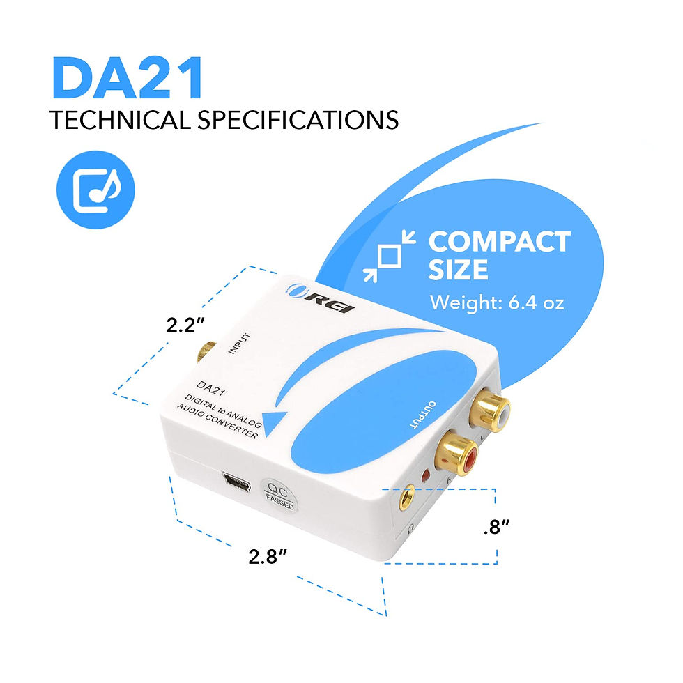 Thumbnail: OREI Optical SPDIF/Coaxial to RCA L/R Audio Digital Analog 3.5mm Converter