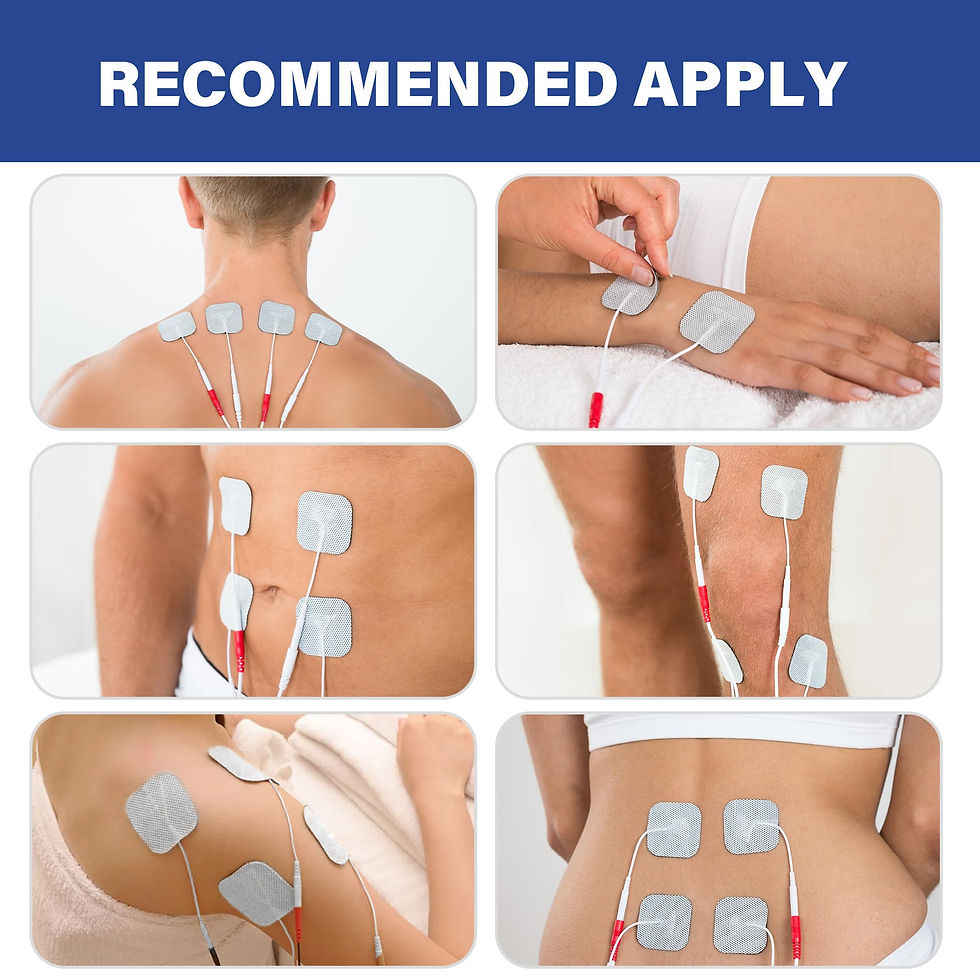 Thumbnail: LotFancy TENS Unit Electrode Pads, 80PCS 2"x2" EMS Pads for Electrotherapy,