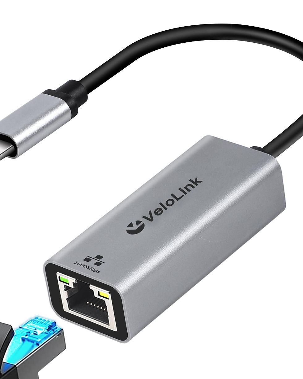 Thumbnail: USB C Ethernet Adapter, 1000Mbps, MacBook, Laptop, Windows, macOS, Linux