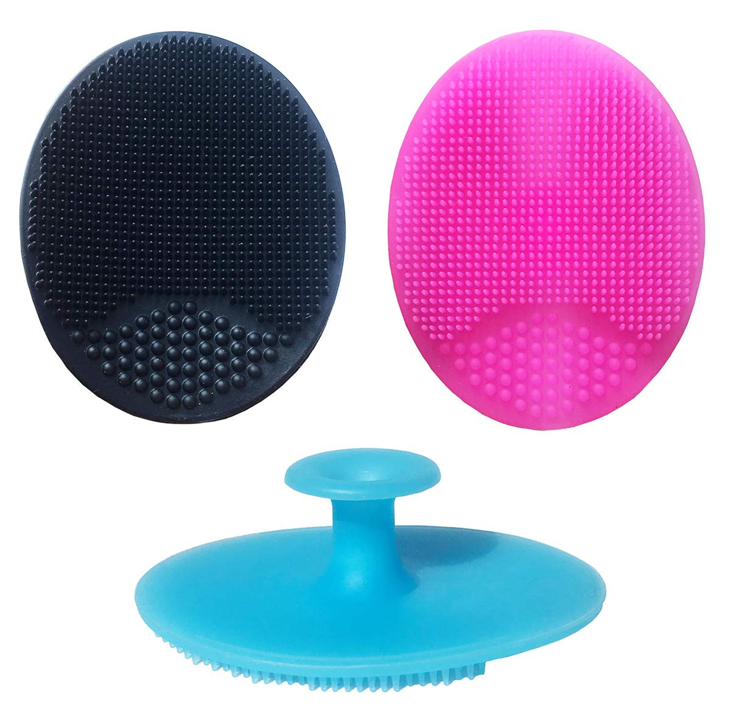 Silicone Face Scrubbers & Baby Bath Brush Set (3 Pieces, Small)