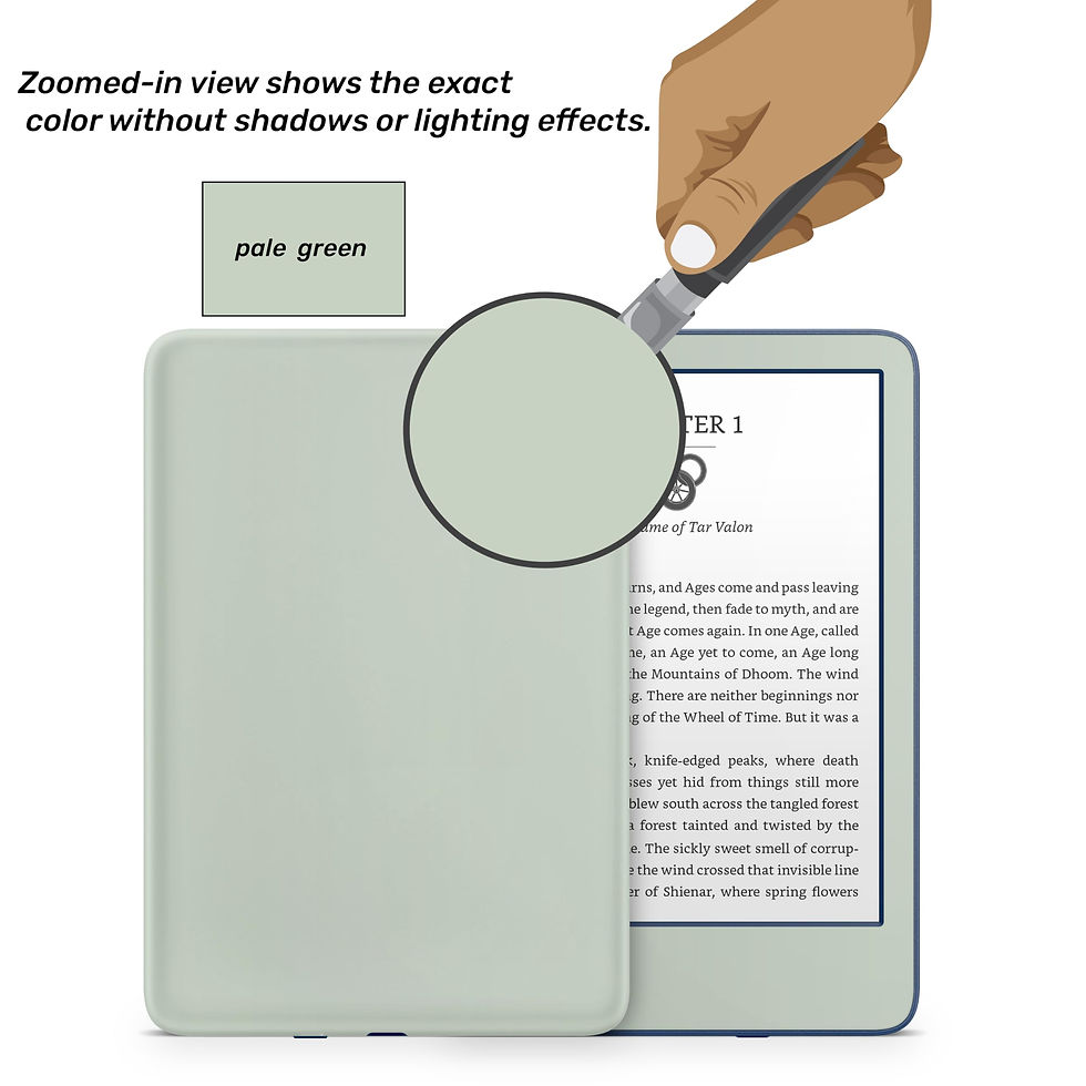 Thumbnail: Tacky Design Minimal Kindle Skin Wrap, Solid Pale Green Vinyl (11th Gen, 2022)