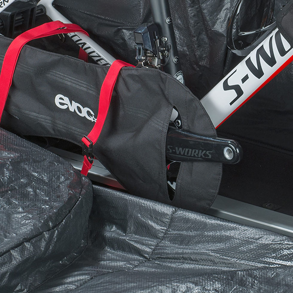 Thumbnail: EVOC COVER ROAD transport protection for the CHAIN frame bag, Black bike