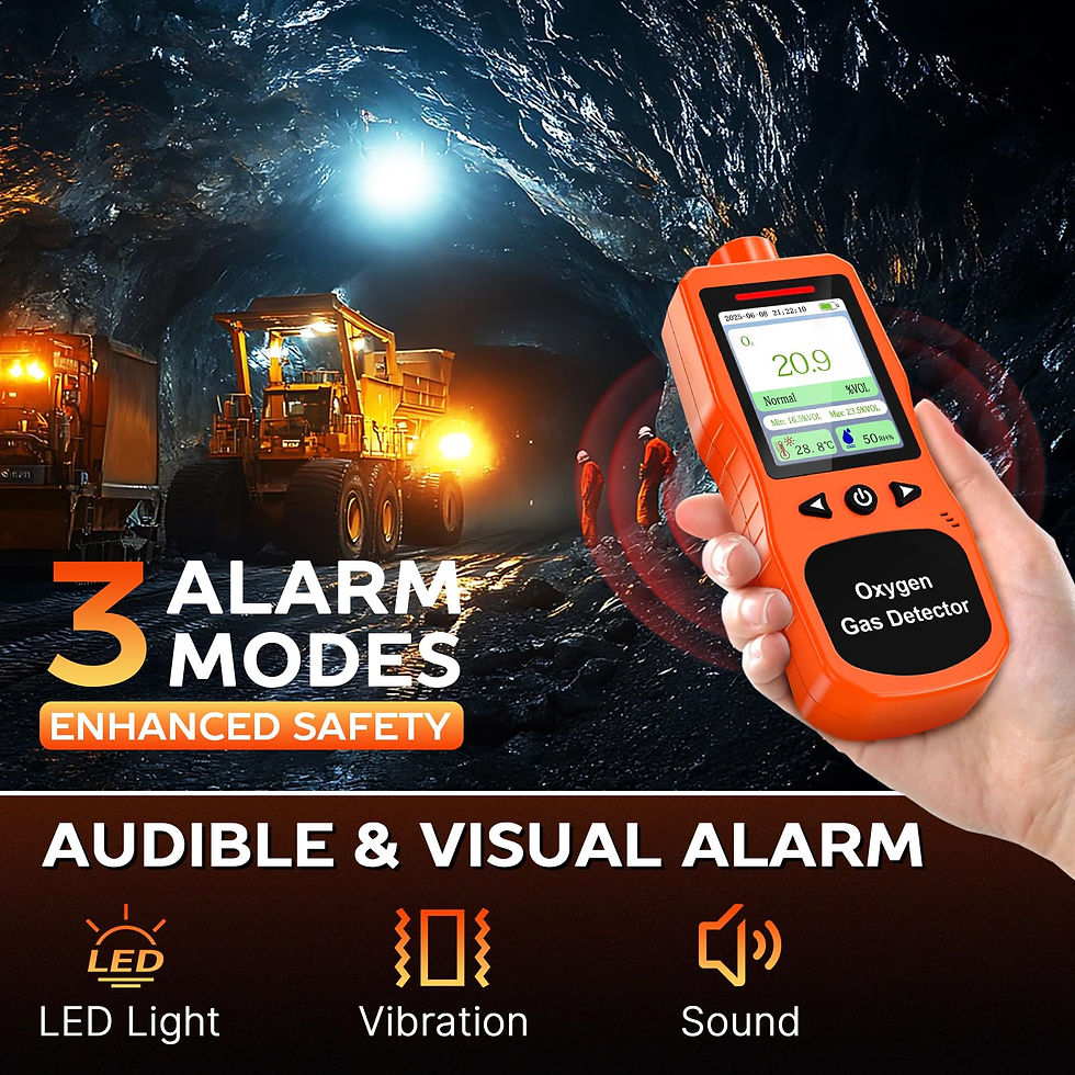 Thumbnail: Portable Detector, with Sound, Vibration Air Quality Oxygen Rechargeable O2