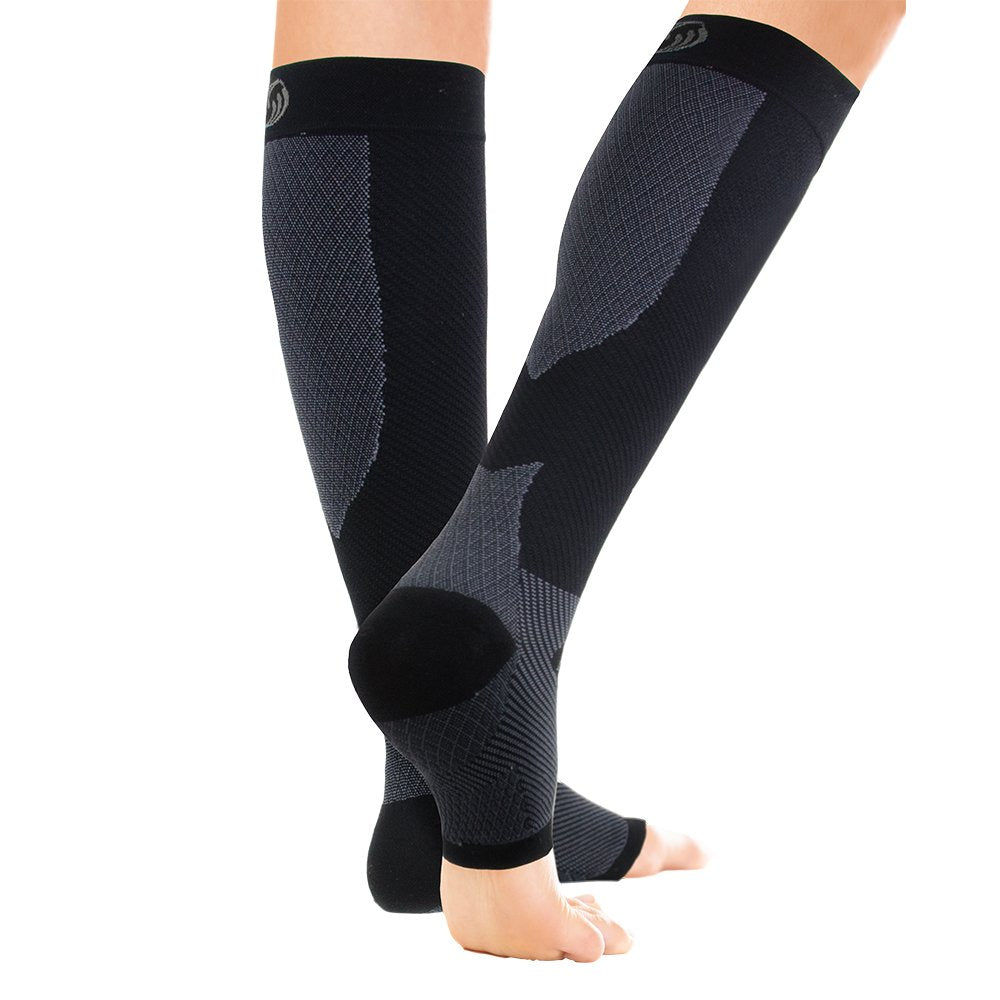 OrthoSleeve Foot & Sleeve Pair) for Plantar FS6+ Compression Leg Black