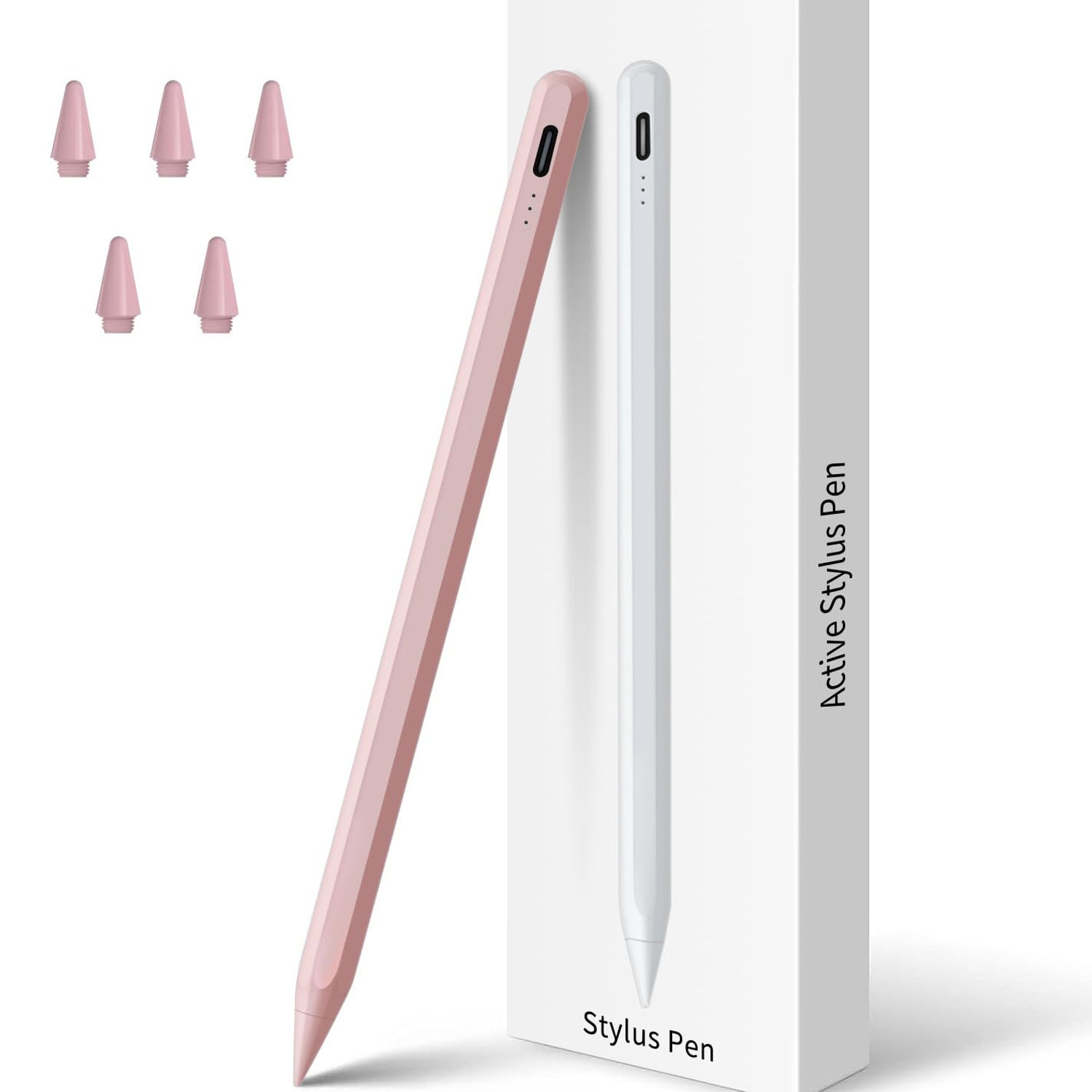 Stylus Pen for iPad 10th/9th Gen, Palm Rejection, Fast Charging, Pink Color