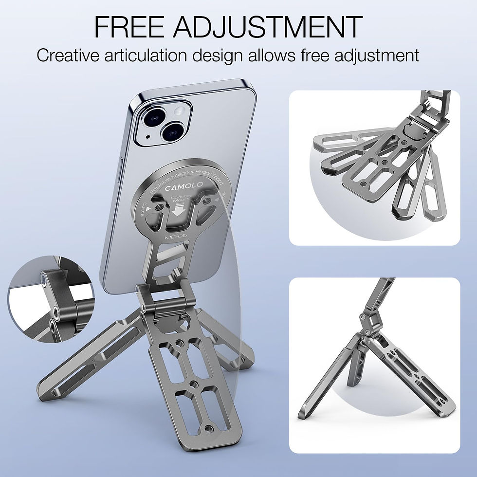 Thumbnail: Magnetic Phone Tripod for iPhone 15/14/13/12, Magsafe, Travel Stand