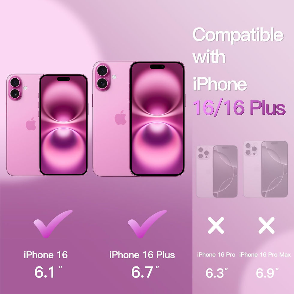Thumbnail: JETech Camera Lens Protector for iPhone 16, 9H Tempered Glass, Pink