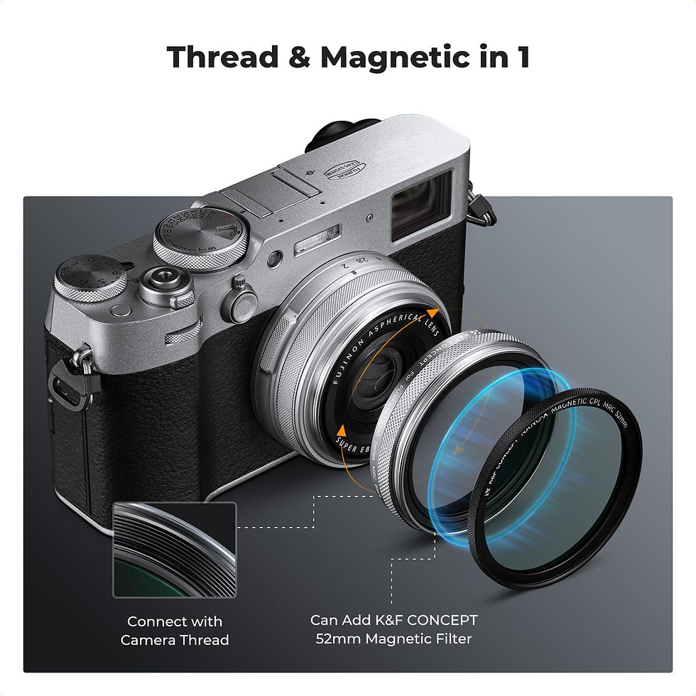 Thumbnail: K&F Concept Mist Diffusion Filter, 1/4 for Fujifilm X100 Series (Silver Frame)