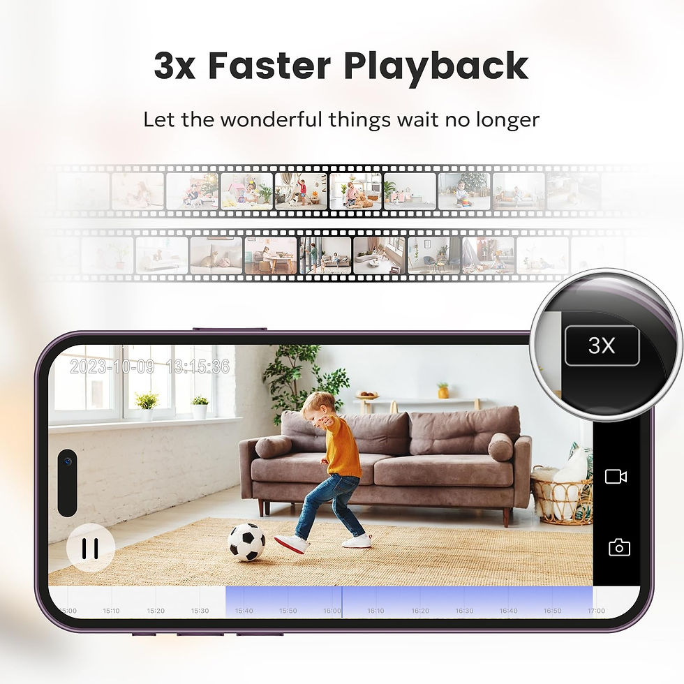 Thumbnail: owltron Security for with Detection, WiFi Indoor Camera 2K, White for with