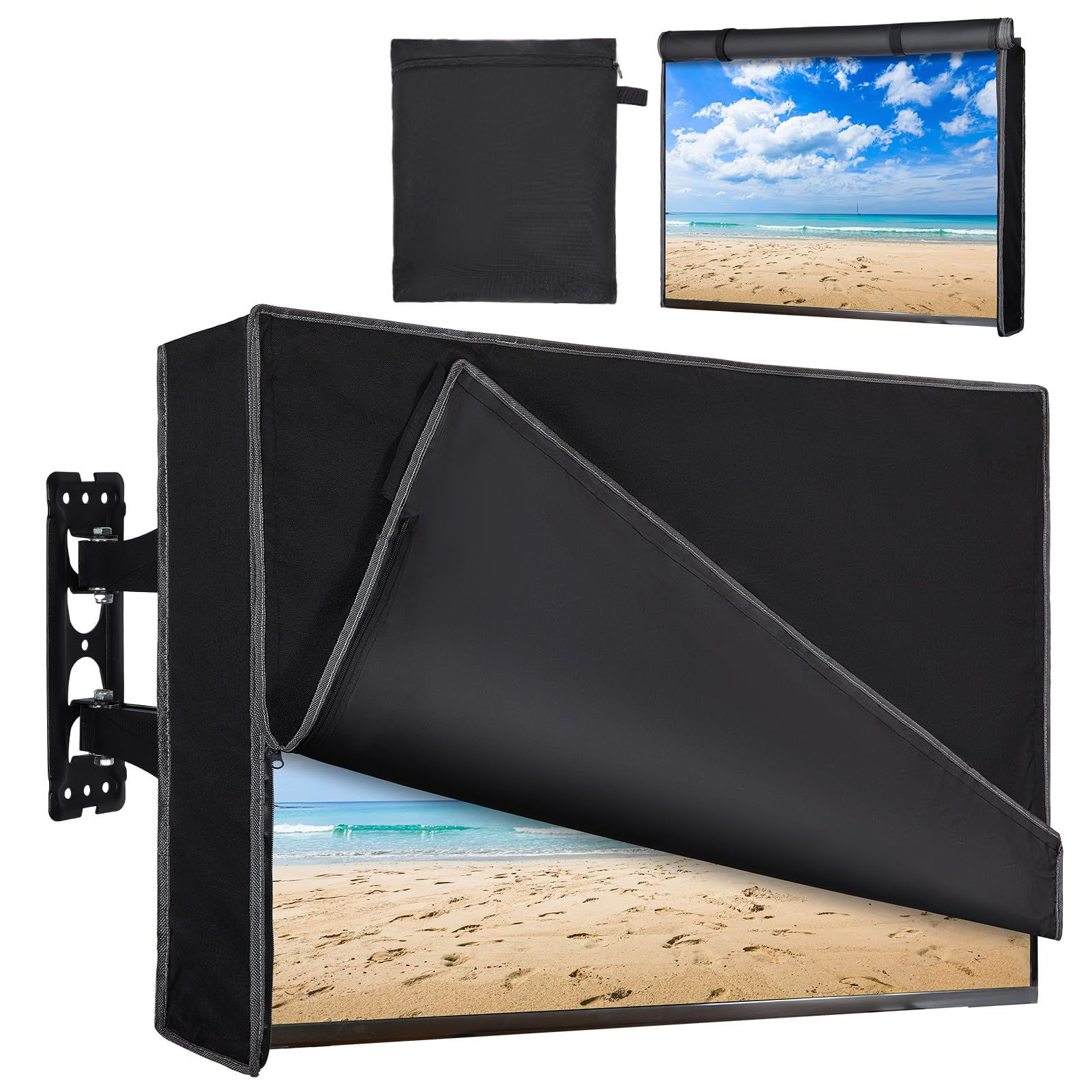 Basumee Outdoor TV Cover, Weatherproof with Zipper for 48-50" Flat Screen TV
