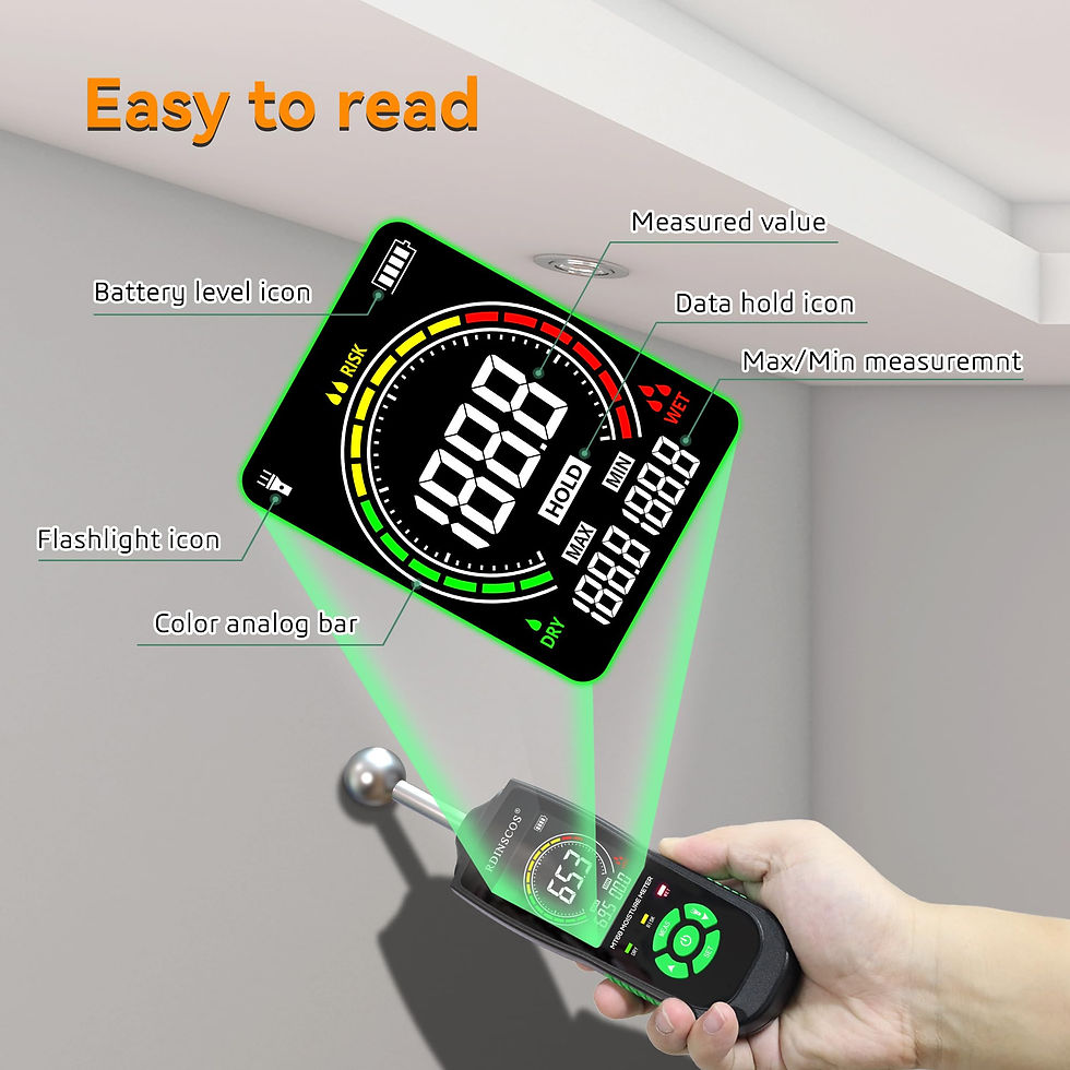 Thumbnail: RDINSCOS Ball Probe Detector with Depth, LCD Moisture Meter Non-Invasive