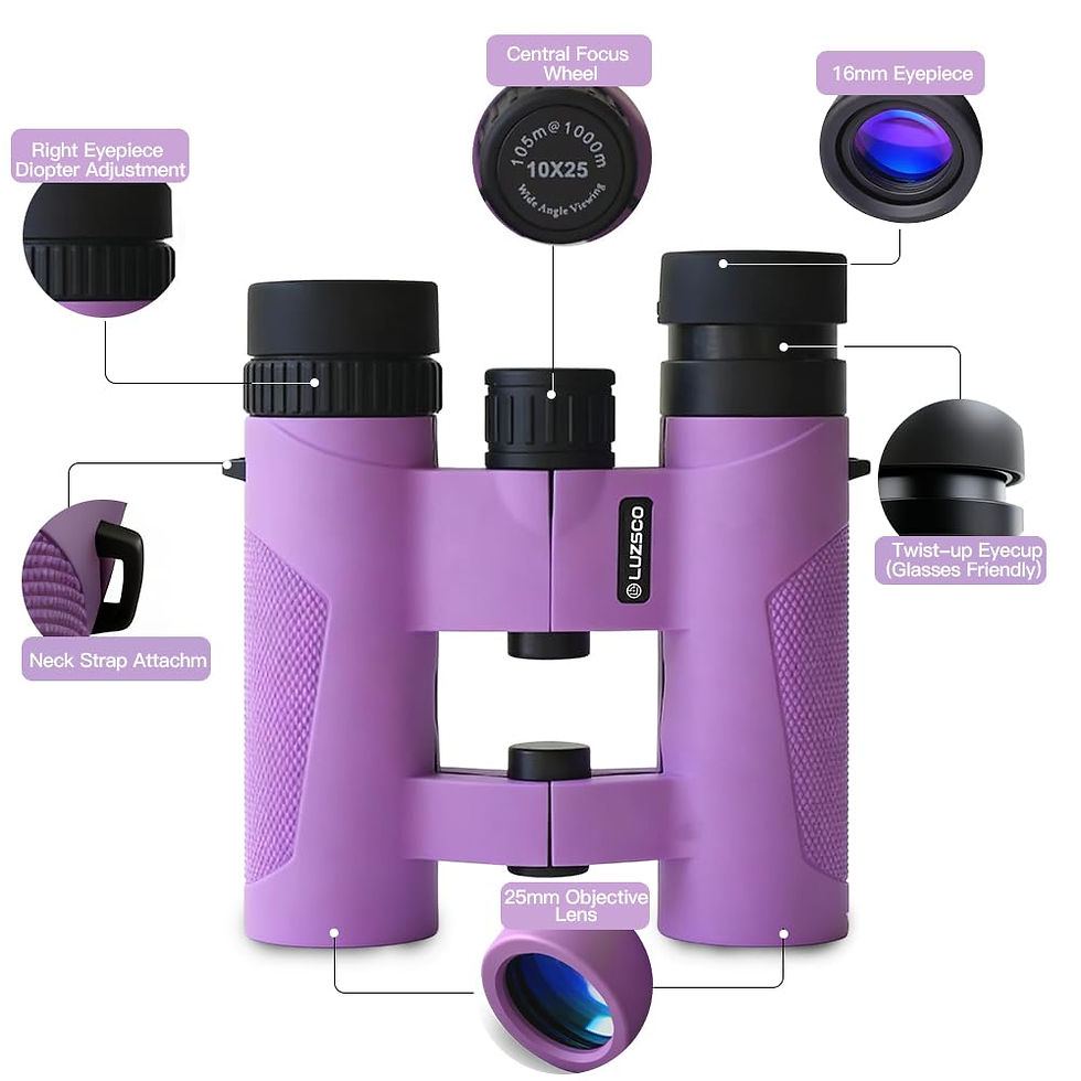 Thumbnail: Binoculars for Kids Nature Exploration, 8-12, 10x25 HD Childrens for Bird