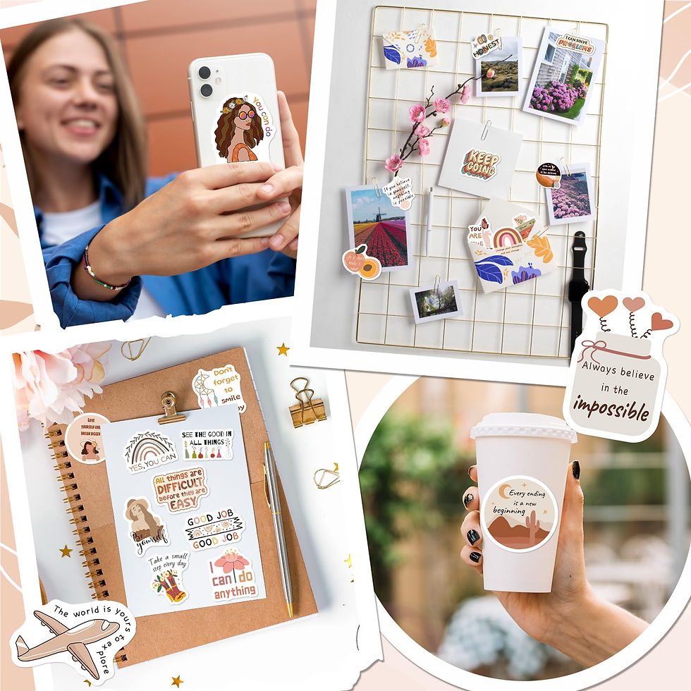 Thumbnail: 200 Vintage Inspirational Stickers for Water Bottles, Laptops, Journals