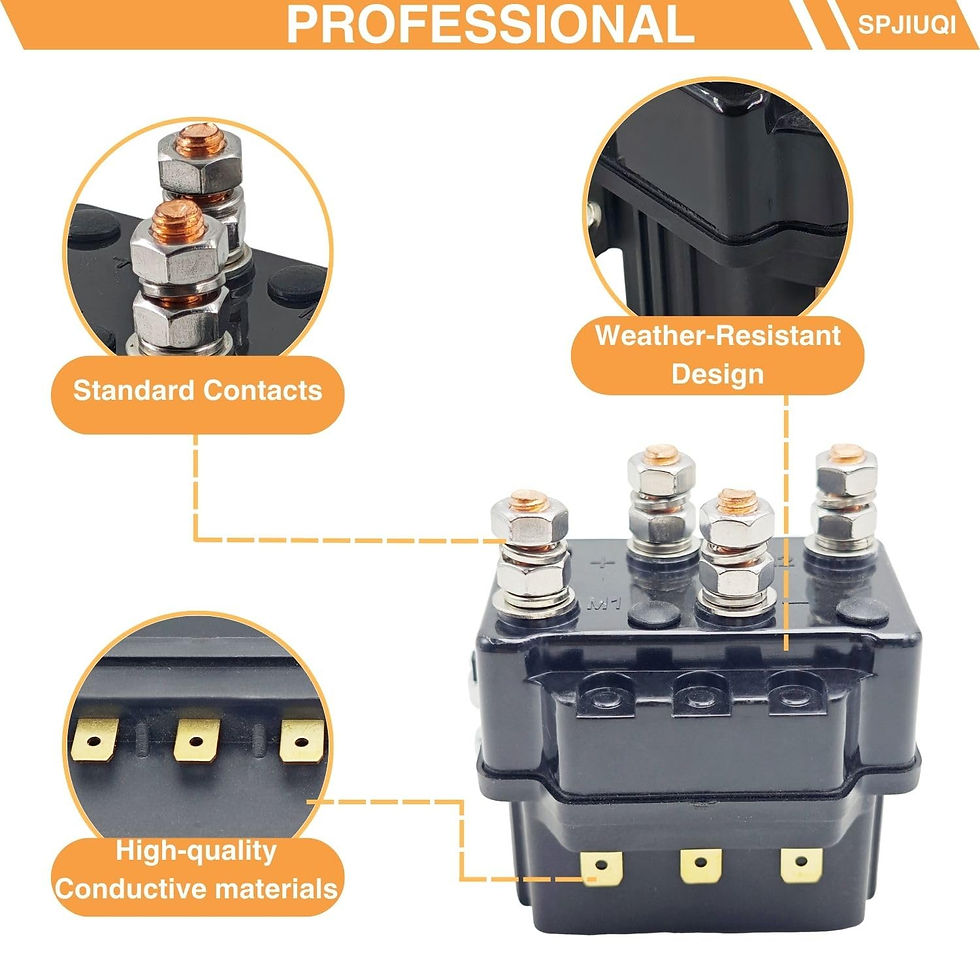 Thumbnail: Winch Solenoid Relay Heavy Duty Controller Contactor for ATV SUV Truck Spreader