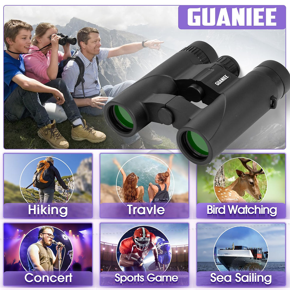 Thumbnail: 10x25 for Kids Pocket Waterproof Bird Binoculars Mini Compact Travel Outdoor