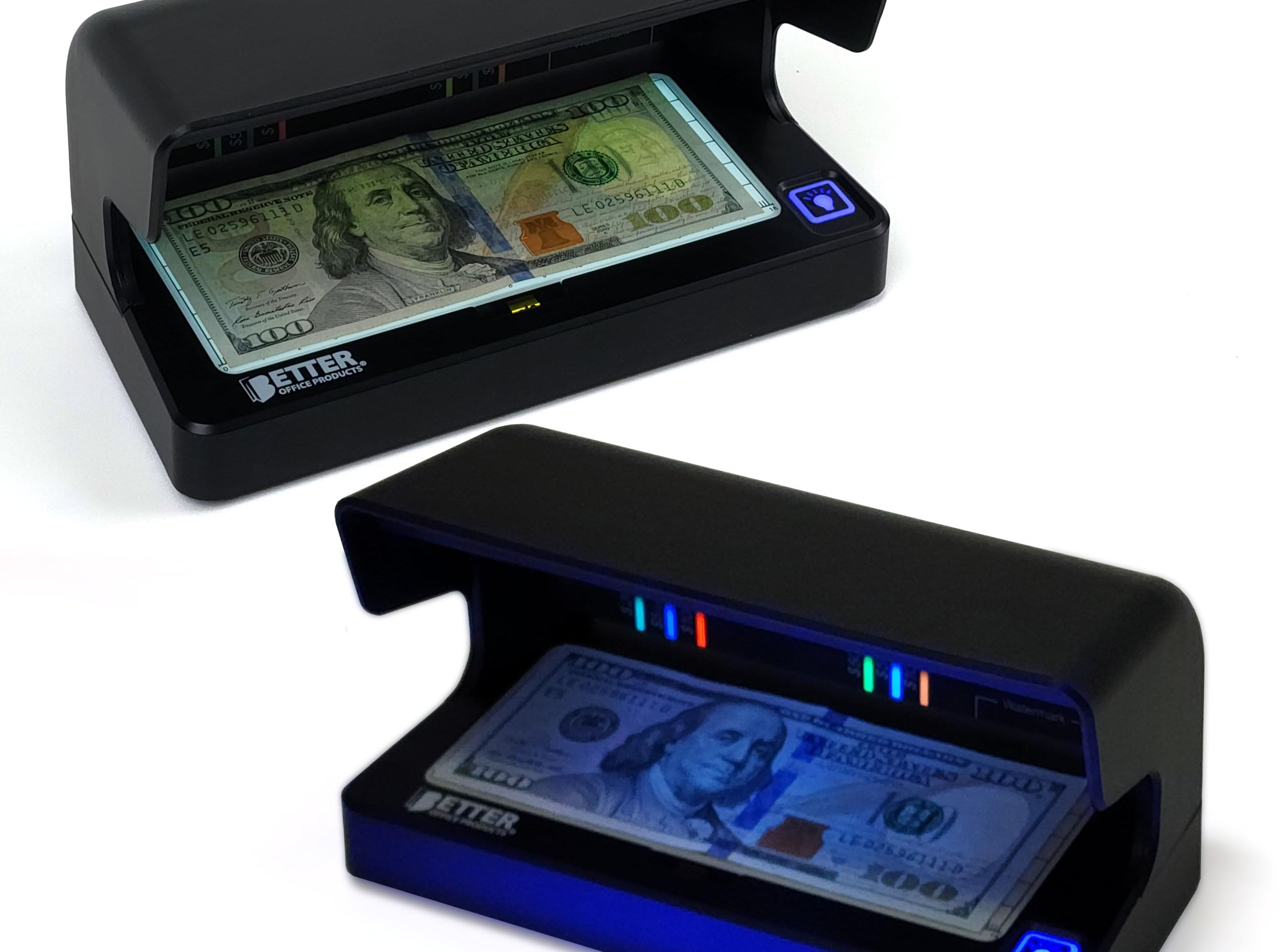 Counterfeit Bill Detector with UV Fluorescent Portable Light, Compact Gov't