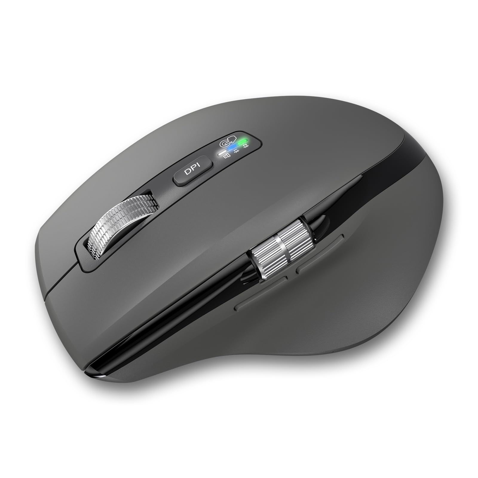 Wireless Bluetooth Side Scroll Mouse, Multi-Device Ergonomic for Laptop