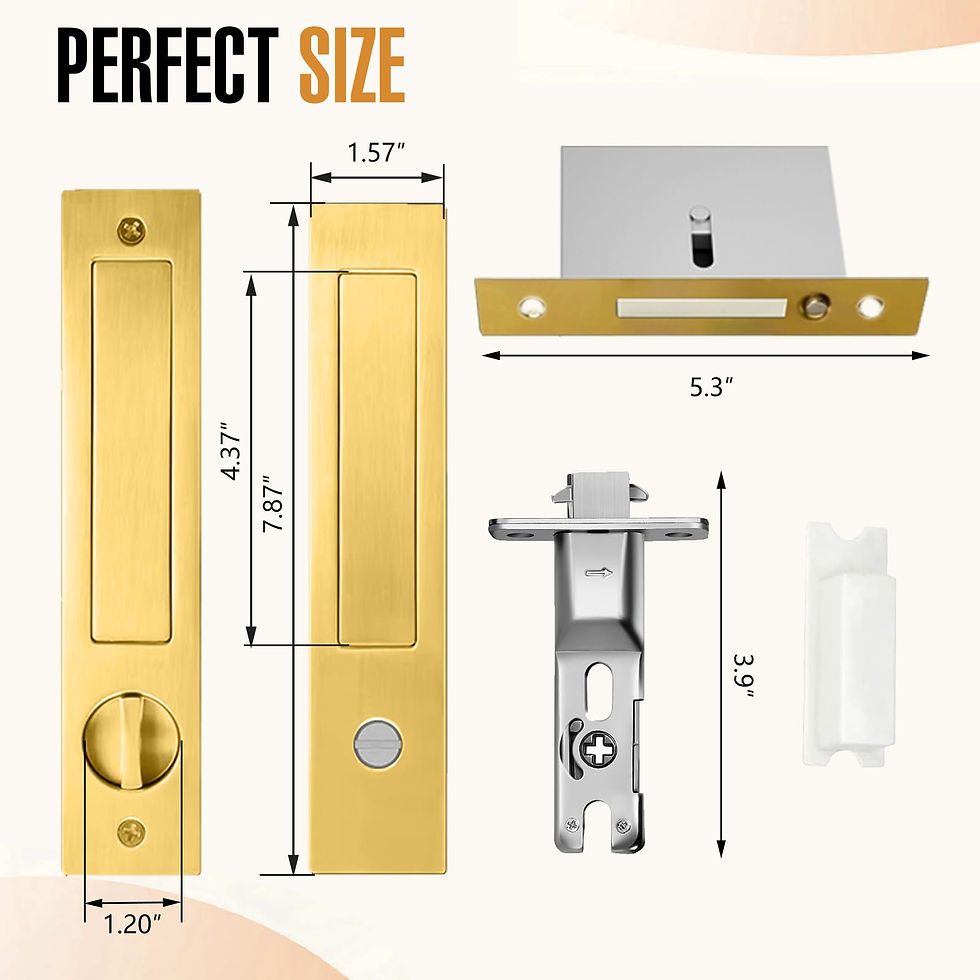 Thumbnail: Pocket Door Lock, Pocket Door Hardware, Pocket Door Handles with Lock, Pocket