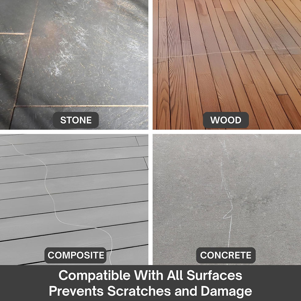 Thumbnail: Project Patio Iron Furniture Feet Caps - Round Plastic Outdoor Table and Chair