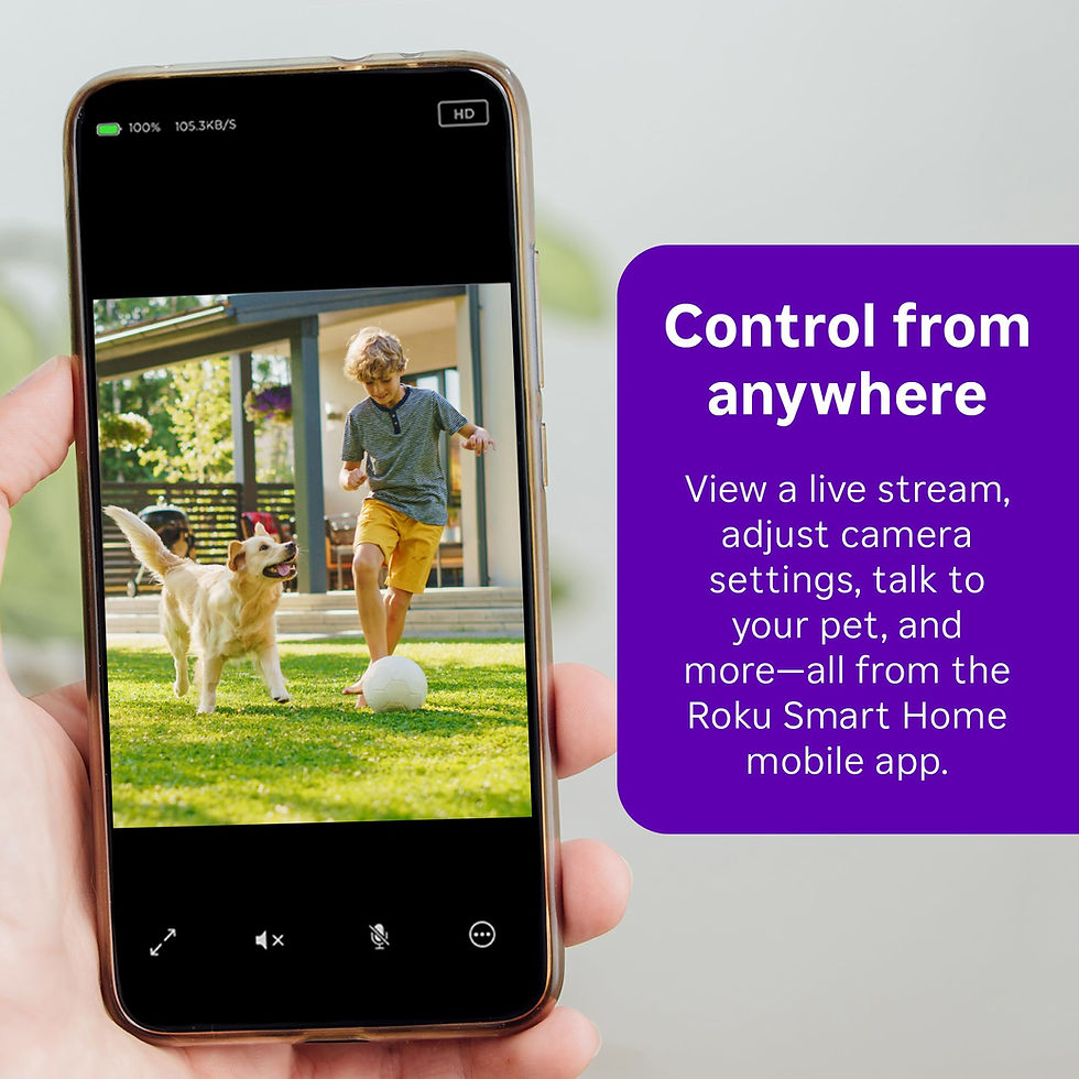 Thumbnail: Roku Outdoor Security Camera, 1080p HD, Night Vision, Alexa/Google Integration