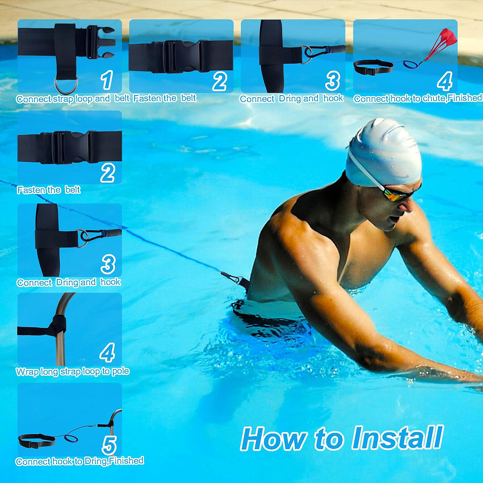 Thumbnail: Swimming Resistance - Aquatic Belt, Parachute, Training Set Swim Pool A