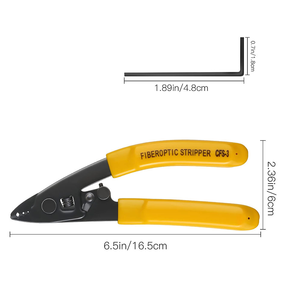 Thumbnail: CFS-3 Fiber Optic Stripper Tool, 3 Ports, Hex Key Adjustable for 125μm Coating