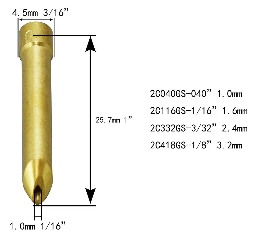 Thumbnail: RIVERWELD Collet Kit for WP SR Torch Pack of TIG Wedge 2C332GS 3/32" 2.4mm 9 20