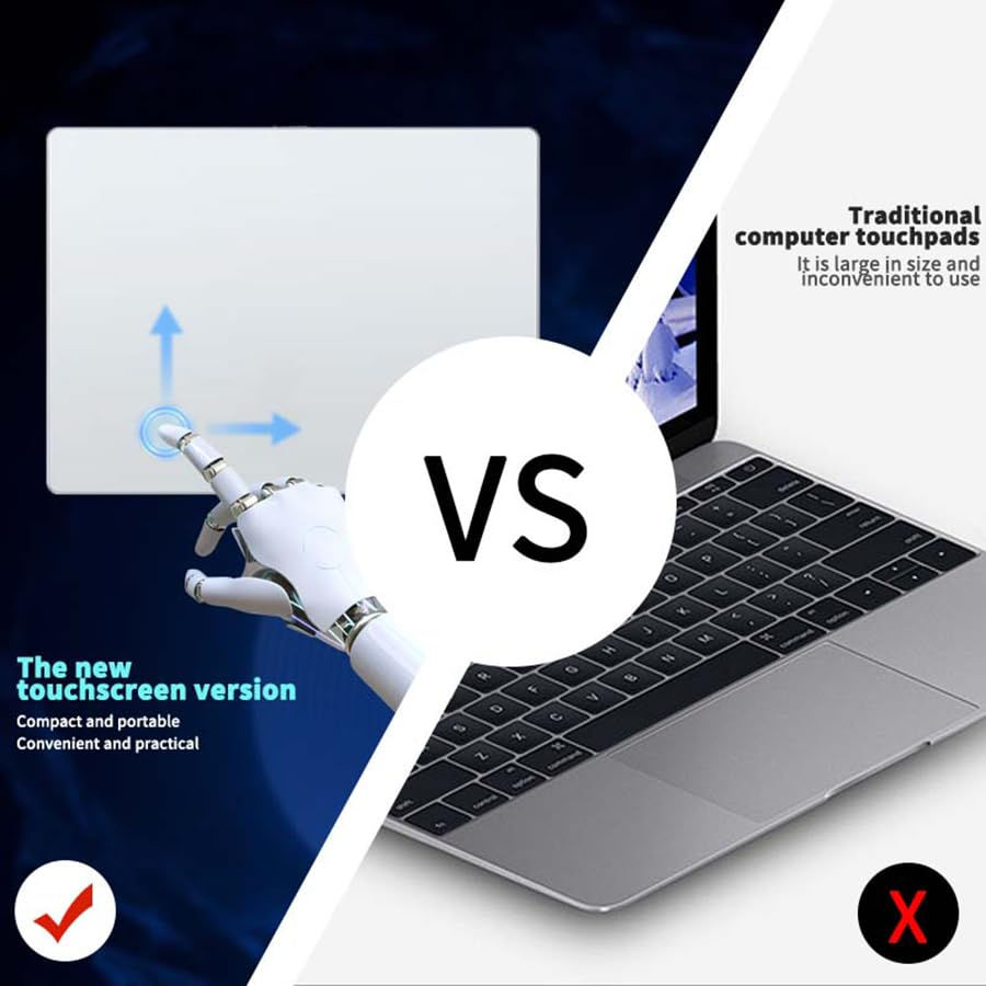 Thumbnail: JOMAA Wired Touchpad with Multi-Gesture Control, Silver, for Windows 10/11