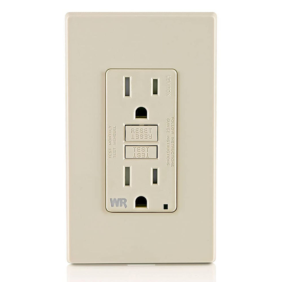 Thumbnail: Leviton Weather-Resistant Outlet, Self Test, with LED 15 Amp, Tamper-Resistant
