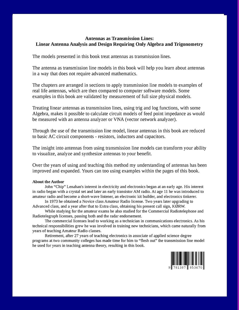 Thumbnail: Antennas as : Antenna Analysis and Only Transmission Lines Linear and Design