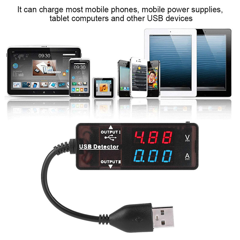 Thumbnail: Walfront USB Tester Battery Capacity with YB26VA Voltmeter Ammeter LED