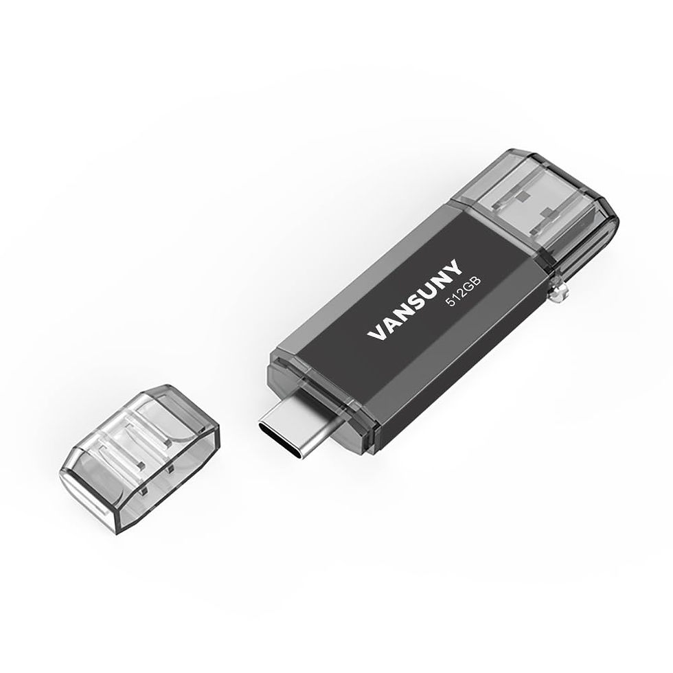 Thumbnail: 512GB Vansuny USB-C Flash Drive, Dual USB 3.0 & Type-C OTG Memory Stick