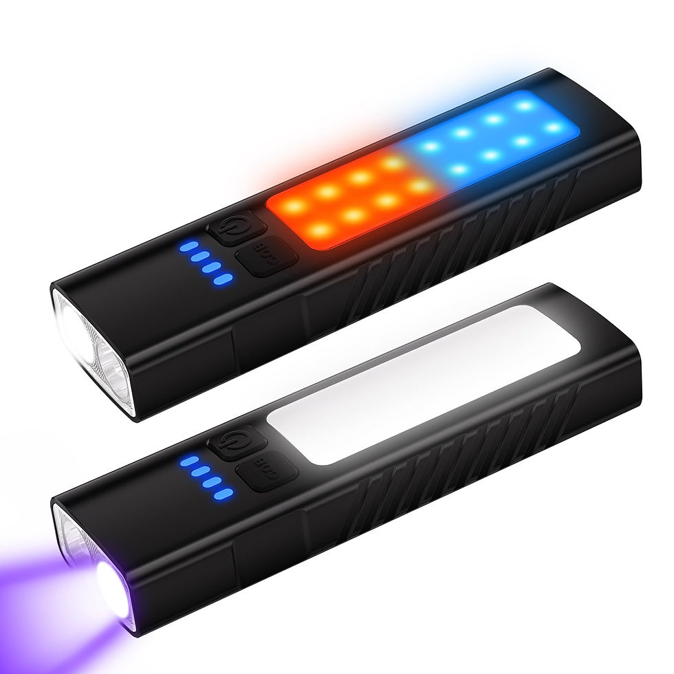 Thumbnail: 2pack EDC Flat with COB UV, Super Rechargeable Flashlight Lights, Red,