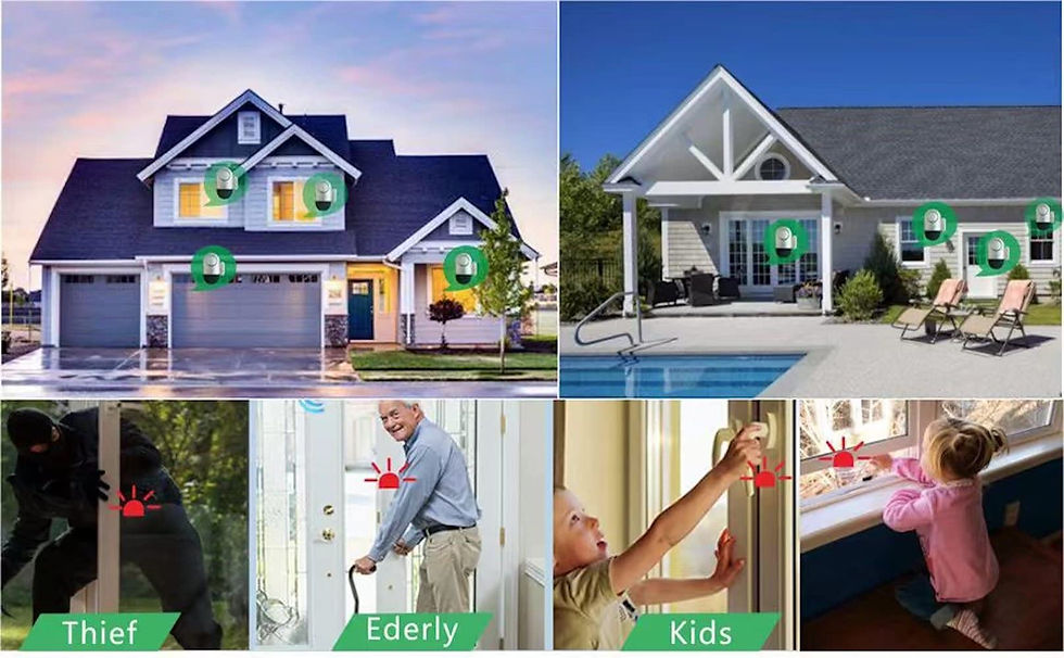 Thumbnail: Window Sensors Door for Kids Safety , Alarm Alarms Home Security for Pool,