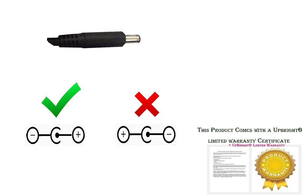 Thumbnail: UpBright 8.5V AC/DC Adapter for Hurricane Spin Scrubber Brush, Power Supply