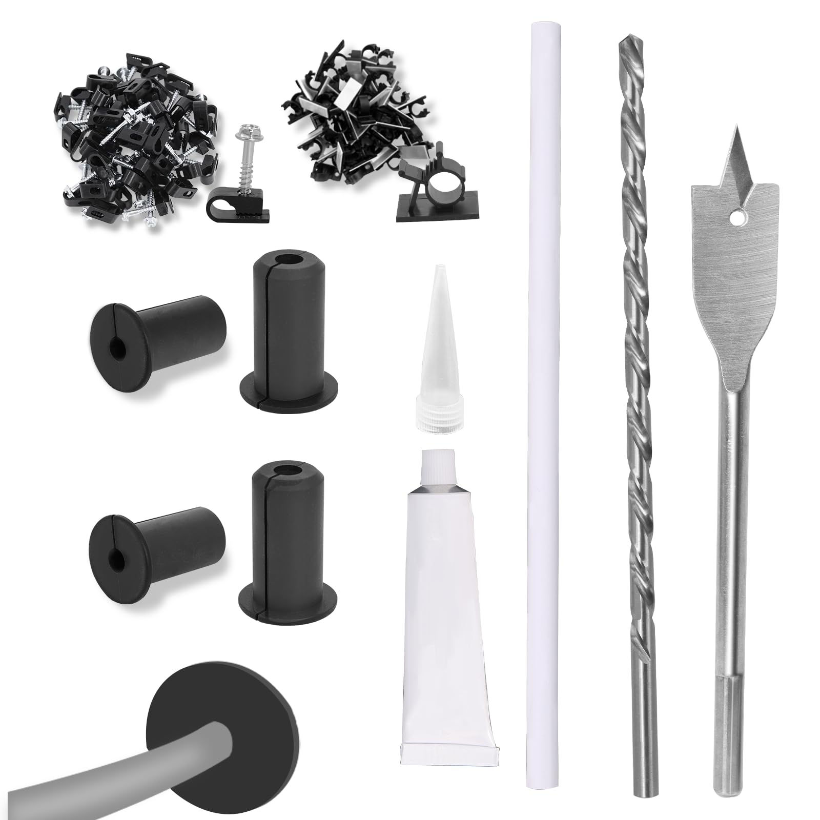 Starlink Cable Kit, for Wall Pass Routing 3/4 Inch Black Spade Drill Bit,